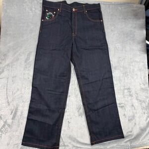 VTG Y2K Ed Hardy Mens 38x34 Love Dies Slowly Embroidered Dark Wash Denim NEW NWT